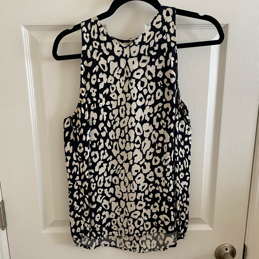 ALC leopard silk tank blouse